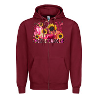 Burgundy tackle cancer Zipper Hoodie - LillyAllenDesigns