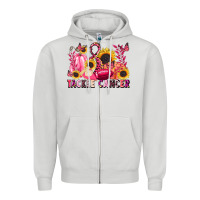 Dove Grey tackle cancer Zipper Hoodie - LillyAllenDesigns