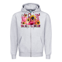 Heather Grey tackle cancer Zipper Hoodie - LillyAllenDesigns