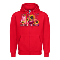 Red tackle cancer Zipper Hoodie - LillyAllenDesigns
