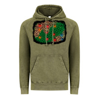 Vintage Olive green buffalo plaid christmas background Vintage Hoodie - AdoDesignShop
