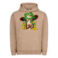 Pigment Burro St. Patrick's Day cow Urban Hoodie - OliviaCreatesArt
