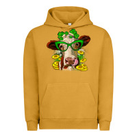 Pigment Peanut Butter St. Patrick's Day cow Urban Hoodie - OliviaCreatesArt