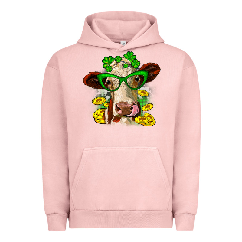 St. Patrick's Day Cow Urban Hoodie by OliviaCreatesArt | Teevron