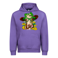 Tulip St. Patrick's Day cow Urban Hoodie - OliviaCreatesArt