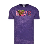 Cloud Purple valentine's day love highland cow Vintage Tee - BarkalooDesign