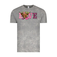 Valentine's Day Love Highland Cow Vintage Tee | Teevron
