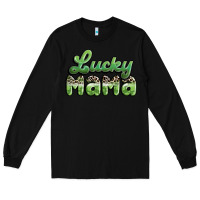 Black lucky mama Long Sleeve Tee - MaliasSmallBusiness