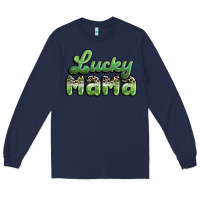 Navy lucky mama Long Sleeve Tee - MaliasSmallBusiness