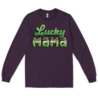 Plum lucky mama Long Sleeve Tee - MaliasSmallBusiness