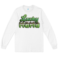 White lucky mama Long Sleeve Tee - MaliasSmallBusiness