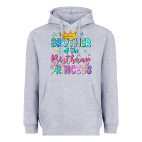 Heather Grey brother of the birthday princess Heavyweight Hoodie - NancyCooperArtShop