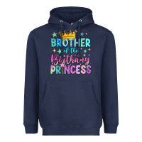 Navy brother of the birthday princess Heavyweight Hoodie - NancyCooperArtShop