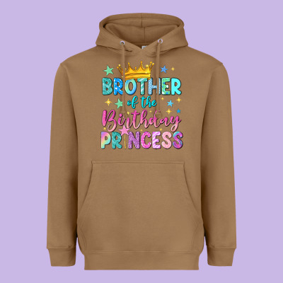 Brother Of The Birthday Princess Heavyweight Hoodie Designed By Nancycooperartshop