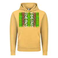 Vintage Mustard Western St. Patrick's Shamrock Cross Leopard Brushstroke Vintage Hoodie - Artiststas