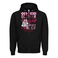 Black pink ghost breast cancer awareness Zipper Hoodie - LillyAllenDesigns