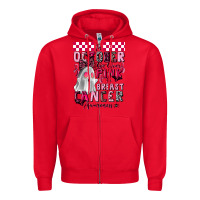 Red pink ghost breast cancer awareness Zipper Hoodie - LillyAllenDesigns