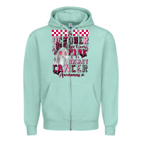 Seafoam pink ghost breast cancer awareness Zipper Hoodie - LillyAllenDesigns