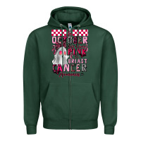 Pink Ghost Breast Cancer Awareness Zipper Hoodie | Teevron