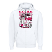 White pink ghost breast cancer awareness Zipper Hoodie - LillyAllenDesigns