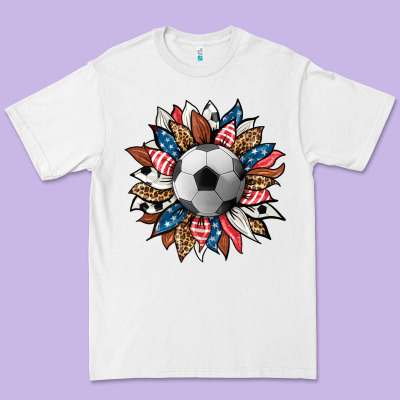 Football Sunflower Premium Tee Designed By Hra Design Shop