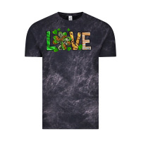 Cloud Black love luck with clover Vintage Tee - NancyCooperArtShop