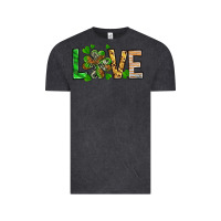 Vintage Black love luck with clover Vintage Tee - NancyCooperArtShop