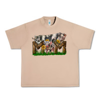 Western Mom With Spotted Pig And Baby Pig Urban Heavy Tee | Teevron