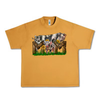 Peanut Butter Western Mom With Spotted Pig And Baby Pig Urban Heavy Tee - LillyAllenDesigns