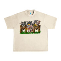 Sandshell Western Mom With Spotted Pig And Baby Pig Urban Heavy Tee - LillyAllenDesigns