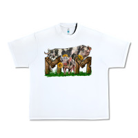 White Western Mom With Spotted Pig And Baby Pig Urban Heavy Tee - LillyAllenDesigns