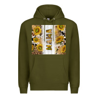 Army Green western mother's day mama with cowhide and sunflowers tumbler tbs Premium Hoodie - TumblerDesignByShophia