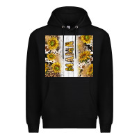 Black western mother's day mama with cowhide and sunflowers tumbler tbs Premium Hoodie - TumblerDesignByShophia