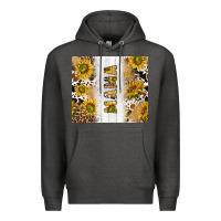 Charcoal Heather western mother's day mama with cowhide and sunflowers tumbler tbs Premium Hoodie - TumblerDesignByShophia