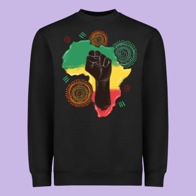 Africa Map Heavyweight Sweatshirt Designed By Maliassmallbusiness