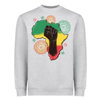Heather Grey africa map Heavyweight Sweatshirt - MaliasSmallBusiness