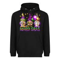 Black Mardi Gras crew with gnomes Heavyweight Hoodie - NancyCooperArtShop