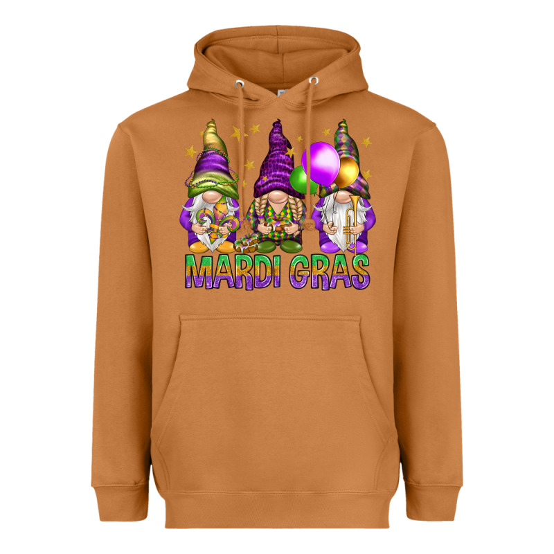 Mardi Gras Crew With Gnomes Heavyweight Hoodie by NancyCooperArtShop | Teevron