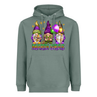 Sage Mardi Gras crew with gnomes Heavyweight Hoodie - NancyCooperArtShop