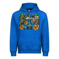 Cobalt western free bird Urban Hoodie - OliviaCreatesArt