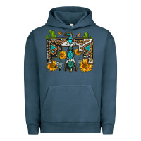 Pigment Midnight Navy western free bird Urban Hoodie - OliviaCreatesArt