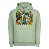 Pigment Oil Green western free bird Urban Hoodie - OliviaCreatesArt