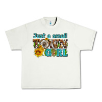 Pistachio just a small town girl with sunflowers and money Urban Heavy Tee - AdoDesignShop