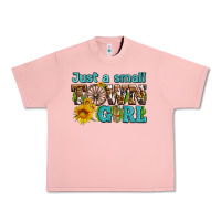 Salmon just a small town girl with sunflowers and money Urban Heavy Tee - AdoDesignShop
