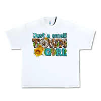 White just a small town girl with sunflowers and money Urban Heavy Tee - AdoDesignShop