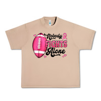 Burro nobody fights alone pink football breast cancer awareness Urban Heavy Tee - Jasminsmagicworld