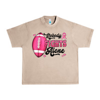 French Oak nobody fights alone pink football breast cancer awareness Urban Heavy Tee - Jasminsmagicworld