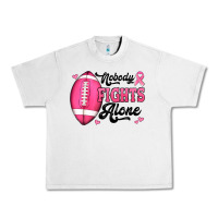 Lunar Rock nobody fights alone pink football breast cancer awareness Urban Heavy Tee - Jasminsmagicworld