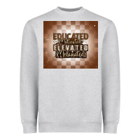 Heather Grey educated motivated elevated melanated Heavyweight Sweatshirt - MaliasSmallBusiness