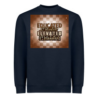 Navy educated motivated elevated melanated Heavyweight Sweatshirt - MaliasSmallBusiness